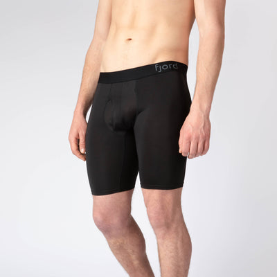 Fjord black men's boxer briefs on model front